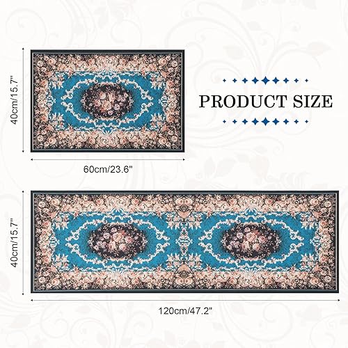 Freiesoldaten Antidérapant Tapis de Cuisine 2 Pièces Lavable Tapis de Cuisine avec TPR pour la Cuisine Hall d'entrée Buanderie Chambre à Coucher - Nail Gallerys