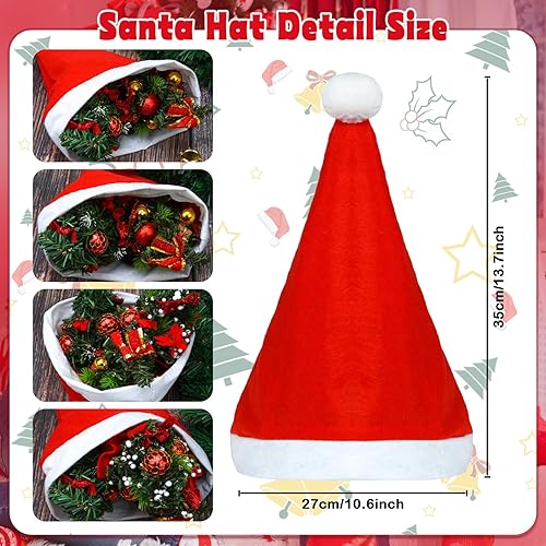 Qintora 20 Pièces Bonnet pere Noel, Bonnets Chapeau Rouge et Blanc Noel Bonnet de Noël, Bonnet de Noel Adulte Enfant Taille Universelle, Deguisement pour la Fête de Noel - Nail Gallerys