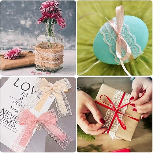 8 rouleau Ruban de Dentelle Coloré 4.5cm 10m Garniture de Dentelle Vintage Rouleau de Dentelle pour Bandeaux Bouquet de Mariage Faire - Nail Gallerys