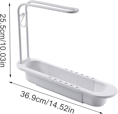 Panier de rangement extensible pour évier de cuisine - Support d'évier télescopique - Support d'évier - Organisateur d'évier de cuisine - Nail Gallerys