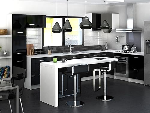 Berlioz Creations BAS Meuble de cuisine 2 Portes, Blanc, 8 x 60 x 85 cm - Nail Gallerys