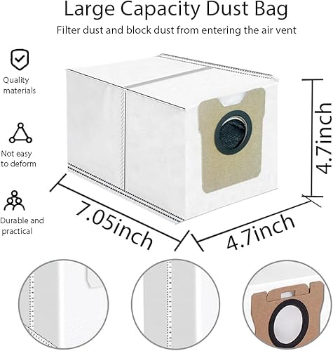 Ytaland Accessoires de rechange pour aspirateur robot Xiaomi Robot Vacuum X20 Max/ X20 Pro (1 brosse principale, 4 brosses latérales, 4 filtres Hepa, 4 sacs à poussière, 4 tampons de nettoyage) - Nail Gallerys