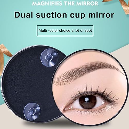 SANWOOD Miroir grossissant x30, miroir de maquillage avec ventouses amovibles et pince à épiler, miroir de courtoisie pour salle de bain, chambre à coucher - Nail Gallerys
