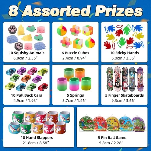 AmyBenton Petits Cadeaux Anniversaire Enfants Invites, Pinata Anniversaire Fille Garçon et Fille, Jouets Assortiment pour Sacs Cadeaux, Récompenses de Classe Scolaire, Prix du Carnaval - Nail Gallerys