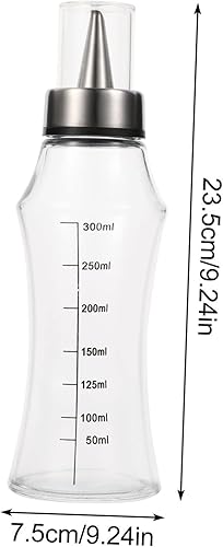 Mikikit 1Pièce Bouteille Huile Verre Bec Verseur Inoxydable Distributeur Étanche Poussière Pour Cuisine Et Activités Air - Nail Gallerys
