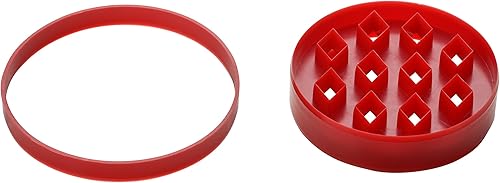 Premier Housewares-Machine à Tarte en Silicone 4 Moules/Emporte-pièces/Rouge - Nail Gallerys