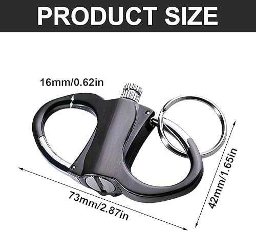 WDKXCN Allumette éternelle, porte-clés portable polyvalent, briquet, porte-clés, briquet de camping, allumette d'extérieur, sans gaz butane (noir) - Nail Gallerys