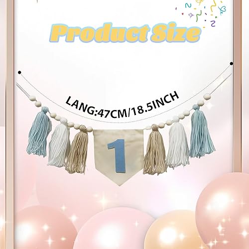 LUMOOM Bannière pour chaise haute, 1er anniversaire, décoration d'anniversaire de 1 an, guirlande vintage en lin pour filles et garçons, pour fête prénatale et douche, décoration DIY (vert) - Nail Gallerys