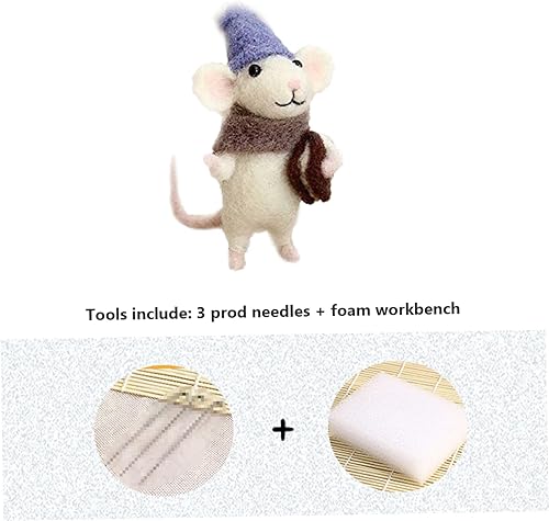 Kit De Démarrage De Feutrage À L'aiguille De Souris Kit D'artisanat De Souris En Feutre De Laine Inachevé Kit De Feutrage À L'aiguille Kit De Feutrage À L'aiguille Kit De Feutrage De Laine Pour Débuta - Nail Gallerys