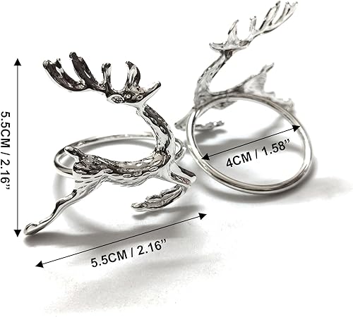 Climple Lot de 6 ronds de serviette – Ronds de serviette dorés en forme de feuille de ginkgo biloba – Boucles de support de serviette d'automne pour les vacances, la table de salle à manger de - Nail Gallerys