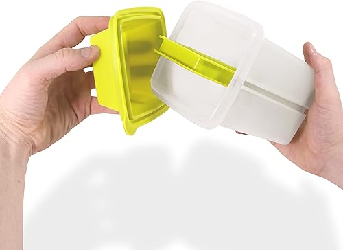 HONEYCOMB AFTERNOON Récipient de rangement en plastique pour cornichons – Passoire anti-fuite – Avec bouteille à presser pour sauce - Nail Gallerys