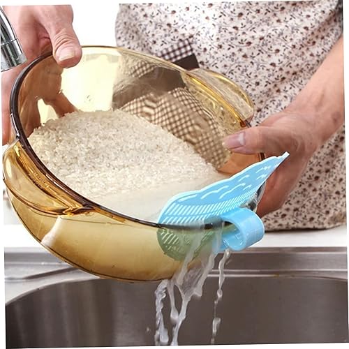 Clip sur la passoire 4x5 pouces de qualité alimentaire PP Riz dans un bol Clip sur la passoire pour les pots à expression souriante pour le riz/nouilles/fruits/légumes Lavage - Nail Gallerys