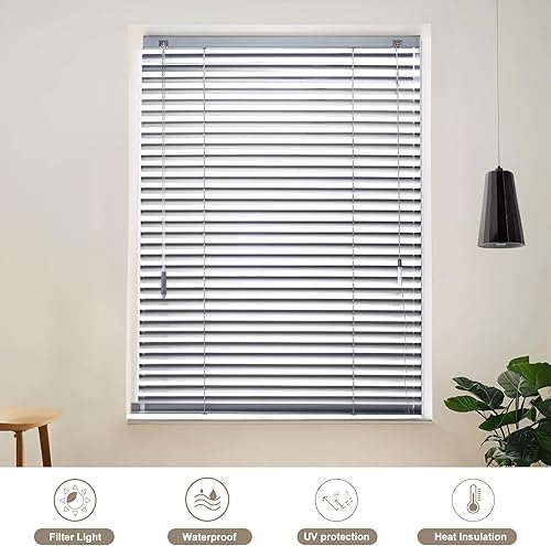 Stores Vénitiens Intérieurs en Aluminium, Lames Horizontales de 25 mm Personnalisables, Rideaux Occultants pour Fenêtre ou Porte de Maison/Bureau 50/80/100/120/150/160/180 cm(Rose) - Nail Gallerys