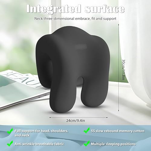 Peelanmall Coussin de nuque avec mousse à mémoire de forme pour avions, coussin de soutien cervical à mémoire de forme pour chaises de bureau, chaise pivotante, voyage en plein air - Nail Gallerys