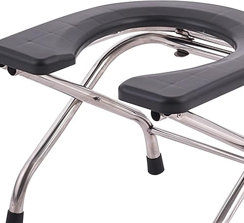 MagiDeal Siège de Toilette Pliant pour Personnes âgées, Tabouret de Toilette accroupi, Chaise de Douche, Coussin antidérapant sous la Jambe de Tabouret, Hauteur 40cm - Nail Gallerys