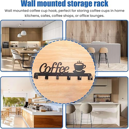 Tsudoku Support de Tasse de Café Mural, Signe de DéCor de Barre de Café, Support de Tasse de Café Tient, Cintre de Tasse de Signe de Café, Support de Tasse de Café - Nail Gallerys