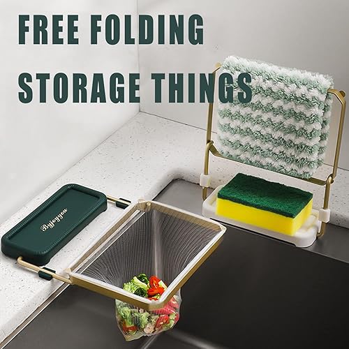 UGIF Kitchen Residue Filter Screen Holder Includes 200 Nets, Kitchen Residue Filter Screen Holder, Beautiful Sink Filter, Collapsible Sink Mesh Catcher Basket Filter for Food - Nail Gallerys