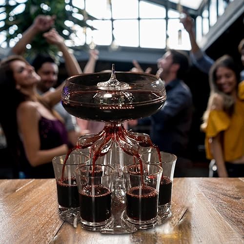 Distributeur Et Support De 6 Verres À Shot, Distributeur De Shots Baby Guinness, Distributeur De Boissons De Fête en Acrylique, Distributeur De Boissons Transparentes pour Fête À La Maison - Nail Gallerys