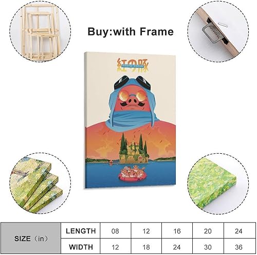 OSMNNIZ Poster décoratif sur toile Porco Rosso Poster4 - Impression sur toile moderne pour chambre à coucher - 30 x 45 cm - Nail Gallerys