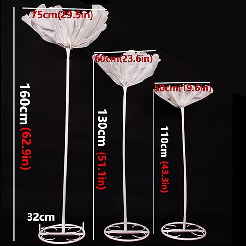 Fleurs Géantes pour la Décoration Matériau en Mousse EAV Fleurs Géantes avec Tiges et Supports, Grande Fleur Artificielle pour Toile de Fond(Orange) - Nail Gallerys