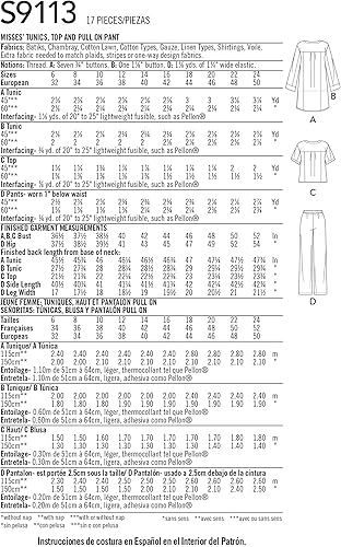 Simplicity S9113 Patron de Couture, Papier, Blanc, H5 (6-8-10-12-14) - Nail Gallerys