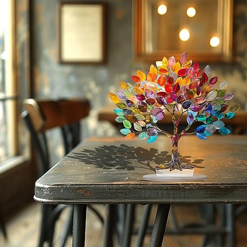 Arbre Positif Décoration de Bureau - Arbre de Décoration de la Maison, Figurines D'habitation Élégantes | Arbre de Vie Acrylique Décoration De Bureau Petits Ornements De Comptoir De Bureau Pour Table - Nail Gallerys