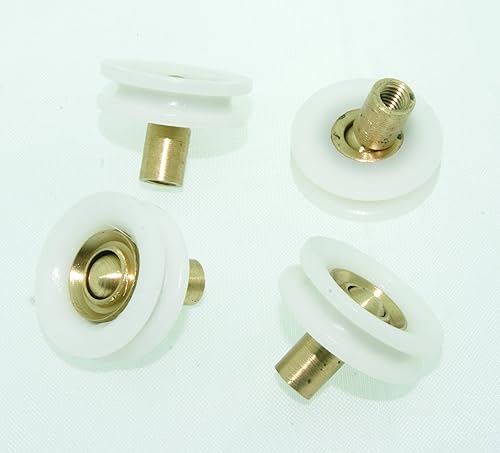 4 x Shower Door ROLLERS V Grooved Ball Joint Runners/Wheels 20mm Diameter LW045 by Shower Part - Nail Gallerys