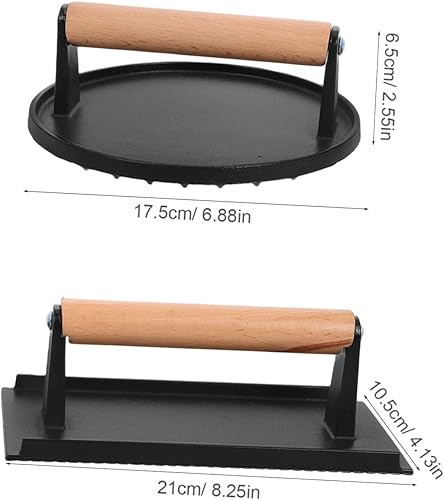 Hemobllo Lot De 2 Presses À Hamburger Presse À Viande Presse À Sandwich Presse À Aliments Presse À Poids De Cuisson Presse À Écraser Robuste Presse À Écraser Rectangulaire Presse À - Nail Gallerys