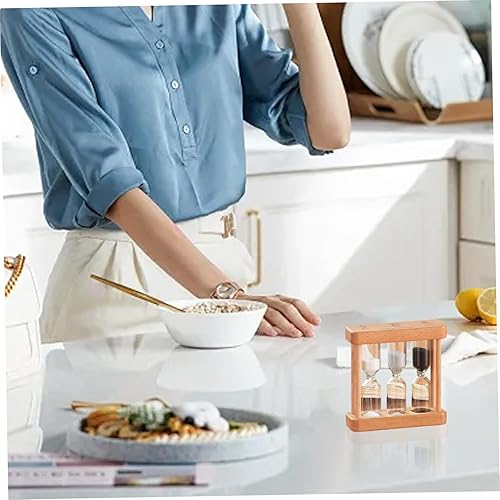 Ensemble de minuterie de Sable sablier en Bois avec 1, 3 et 5 Minutes d'horloges Sable et Gris, minuteur Cuisine éducative Fonctionnelle Cadeau Bureau - Nail Gallerys