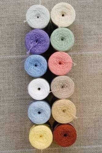 Sajou Cocon Calais - Assortiment n°4 Tons pâles - Fil Dentelle & Broderie - Teinte Unie ou dégradée Fabriqué en France - Nail Gallerys