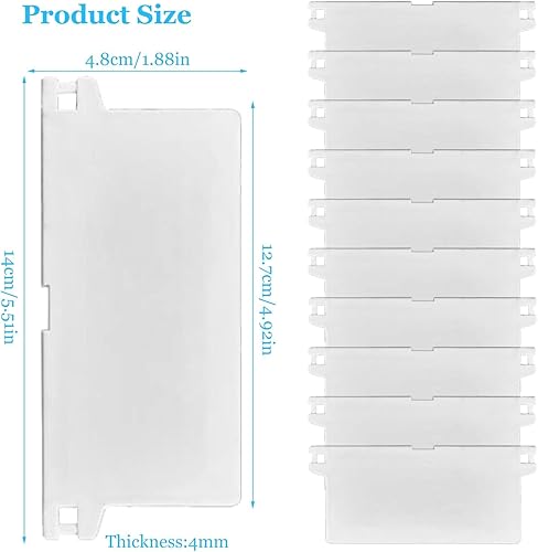 FOGAWA 10PCS Plaque de Lestage 127mm Poids de Store Vertical Lattes pour Store Californien Kit de Réparation de Stores Verticaux Rideaux, Blanc - Nail Gallerys