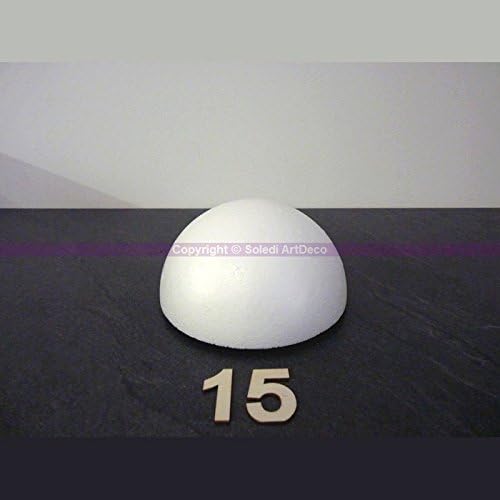 Lealoo Demi-Sphère de 15 cm de diamètre, Dôme Creux en polystyrène de 7.5 cm de Haut - Nail Gallerys