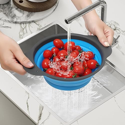 Passoire pliable en silicone pour cuisine, résistante à la chaleur et peu encombrante (orange) - Nail Gallerys