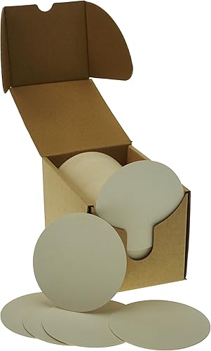 Zezazu 10 cm Rond Absorbant Dessous de Verre Vierges, Fort grammage Papier Carton sous-Verres pour Boissons, projets d'artisanat de Bricolage, Letterpress Paper, Carreaux Zen et Mini Tableau d'art - Nail Gallerys