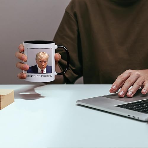 Cabtnca Tasse à shot Trump Mugshot, Inmate P01135809, tasses à café Trump, marchandise Trump, tasse à café Trump, tasse à shot fantaisie Trump 2024, tasse à shot de la prison de Trump 2024, 325 ml - Nail Gallerys