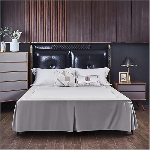 KJBDQQH Cache Sommier Couleur Unie Coins fendus Jupe de lit Maison hôtel Jupe de lit Couvre-lit Double/Complet/Reine/Roi Taille 1 pc(Color 7,Full 137x190x38cm) - Nail Gallerys