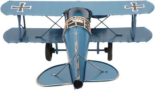 lyrlody Modèle de Biplan Vintage Délicat en Fer, Modèle d'avion Rétro en Fer forgé, Modèle d'avion en Métal d'avion de Décoration pour la Maison et Le café dans Un Style Rétro (Rouge) - Nail Gallerys