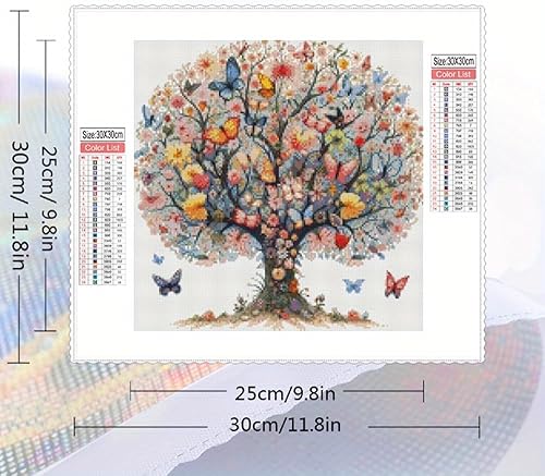 Huacan Diamond Painting, Broderie Diamant Painting Kit Complet Les arbres, Peinture Diamant Rond Artisanat Strass Point de Crx Painting pour Adultes, Décoration Intérieur 25x25cm - Nail Gallerys