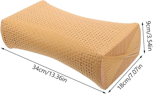 Cabilock 2 Pièces Oreiller De Bain en Bambou Oreillers De Sarrasin Taie d'oreiller Humain Fournitures De Sauna Macramé Gonflable Oreiller D'appui-tête De Sauna Lit De Lit Tissé Plastique - Nail Gallerys