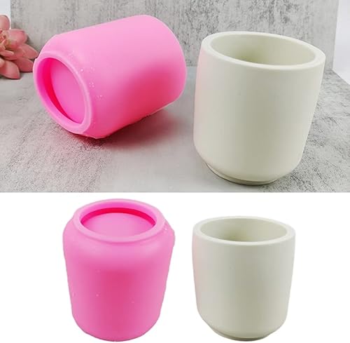 Pjeghbvop Moule en silicone pour pot de fleurs en béton, ciment ou pot de fleurs en résine époxy - Nail Gallerys