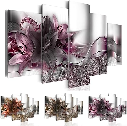 snowchecking Lot de 5 peintures à l'huile d'art moderne sur toile - Sans cadre - Décoration murale pour maison, bureau, hôtel, salon, chambre à coucher (1#) - Nail Gallerys