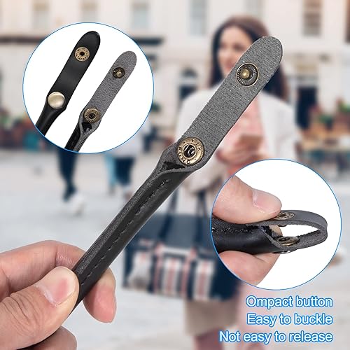 Sac poignée Sangle en PU Cuir Amovible Sac à Main Bretelles Accessoire pour Portefeuille Remplacement de l'artisanat Dames Bricolage, 40 cm Noir 2pcs - Nail Gallerys