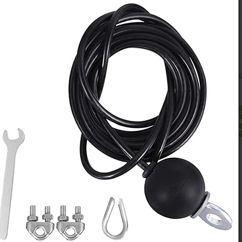 Gramigg Câble de gym en acier robuste de 1/2/3/4/5 m pour machine à câble, poulie de fitness, 5 mm d'épaisseur - Nail Gallerys