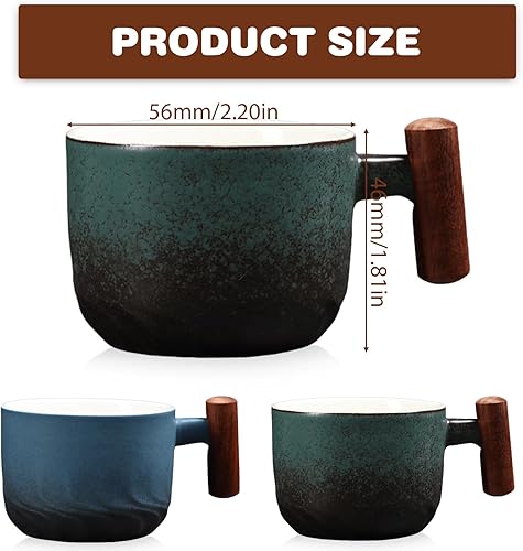 GOMETY Lot de 4 tasses à expresso de 70 ml avec anse - Mini tasses à expresso - En céramique - Pour thé latte - Nail Gallerys