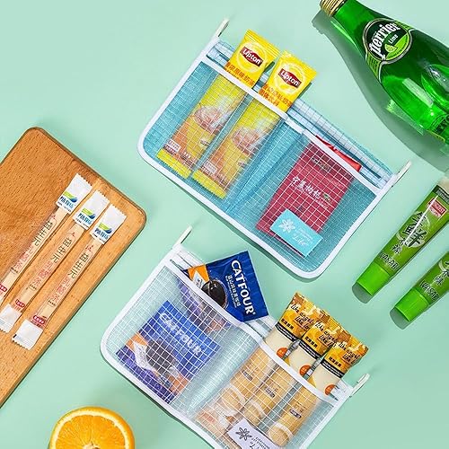 MOLANLY Lot de 2 organiseurs de porte de réfrigérateur à suspendre - Sac en maille pour cuisine, sac de rangement pour articles divers, sac de tri utilisé pour le rangement de porte latérale de - Nail Gallerys