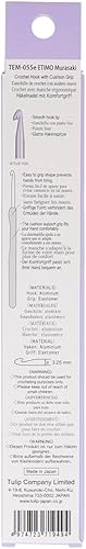 Tulip Etimo Murasaki Crochet - Crochet Ergonomique en Aluminium à Poignée Softgrip, Léger avec Pointe Lisse pour Tous Types de Fils, Manche Violet, 3.25mm - 1 Pièce - Nail Gallerys