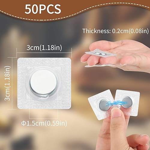 50 Pièces Aimant Couture, Invisible Aimant Boutons, 1.5cm Bouton Pression Aimanté, Boutons-Pression Aimant Couture, Aimant A Coudre, Pour Le Bricolage Couture Sacs à Main PortefeuillesvêTements - Nail Gallerys