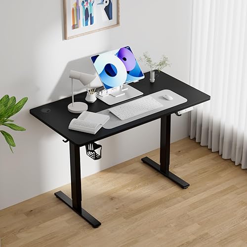 HOMAVO Bureau électrique réglable en hauteur 140 x 70 cm, charge rapide USB-A/type C, bureau électrique, avec fonction mémoire et rebond, 70 à 119 cm - Nail Gallerys