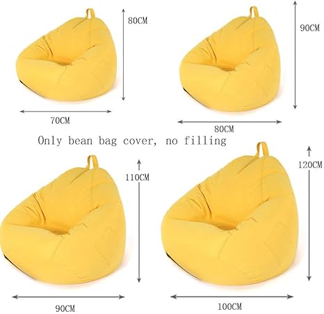 UGEFKMQ Pouffe Exterieurpouf Géant Ultra Confortable, Coussin De Sol De Jeu, Fauteuils, Chaise, Canapé (sans Remplissage),Bleu Ciel,90 Cm * 110 Cm - Nail Gallerys