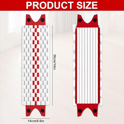 Druuzyl 4 Recharges Microfibre pour Vileda UltraMax (46x13cm) - Compatibles Balai Serpillière Vileda - Nettoyage Sols Durs/Lisses - Lavable en Machine - Lot de 4 Pièces - Nail Gallerys